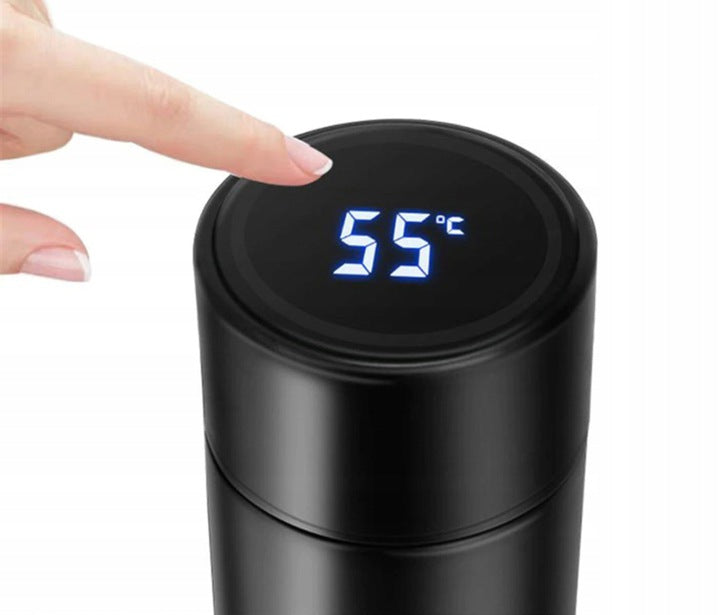 Termos smart cu afisaj LED de temperatura, 500 ml, din Otel Inoxidabil - DailyBox