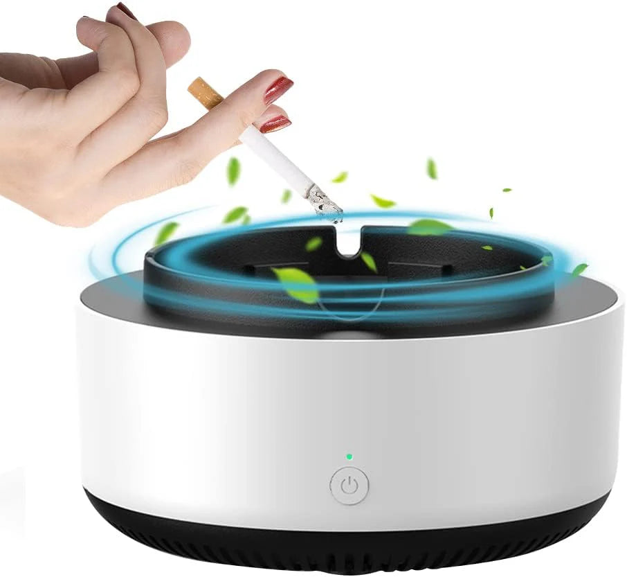 Scrumiera electrica inteligenta ,cu aspiratie, alimentare baterii AA