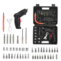 Set 48 Surubelnite Electrice , MorFansi, 3.6V/50W, Reincarcabile, Cu Cutie Depozitare Si Cablu De Incarcare USB, Negru - DailyBox