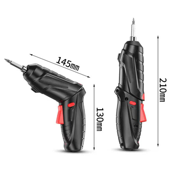 Set 48 Surubelnite Electrice , MorFansi, 3.6V/50W, Reincarcabile, Cu Cutie Depozitare Si Cablu De Incarcare USB, Negru - DailyBox
