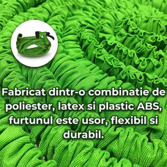 Furtun Extensibil Gradina 30m | Pistol 7 Functii | Dublu Latex | Conectori Rapizi | Flexibil si Rezistent