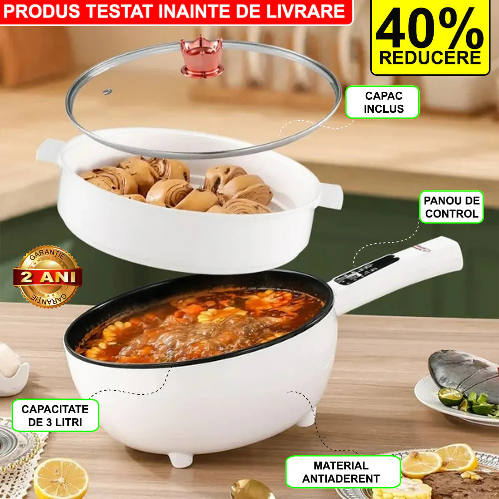 Tigaie Electrica Inteligenta  - 3L, Multifunctionala - DailyBox