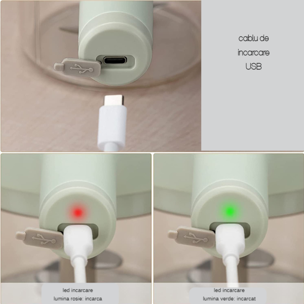 LicTocator si maruntitor electric pentru alimente si legume 4 in 1