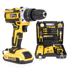 Bormasina Electrica 36V + Trusa Autofiletanta: 2 Acumulatori, Incarcator si 24 Accesorii
